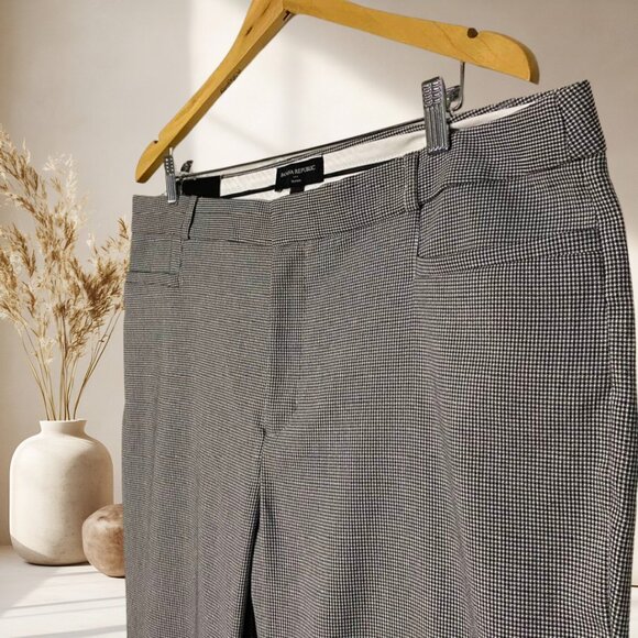 Banana Republic Sloan Pants Black White Check NWT Size 18 Career Stretch - Picture 4 of 15